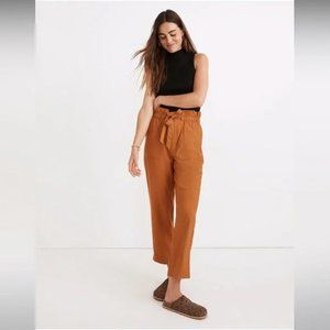 Madewell Dunaway Paperbag Brown Pants Size Extra Small